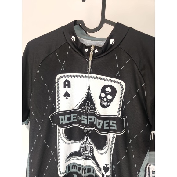 (V) MBJ Micro Beer Jerseys Men cycling jersey ACE OF SPADES sz L - Picture 3 of 6